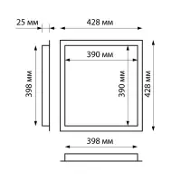Люк ревизионный ZEIN Люкс ЛК4040, 400&times;400 мм, пластик