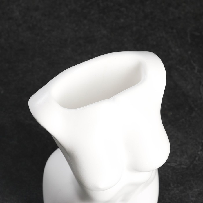 Кашпо - органайзер  Кашпо - органайзер "Торс девушки" белый, 25см