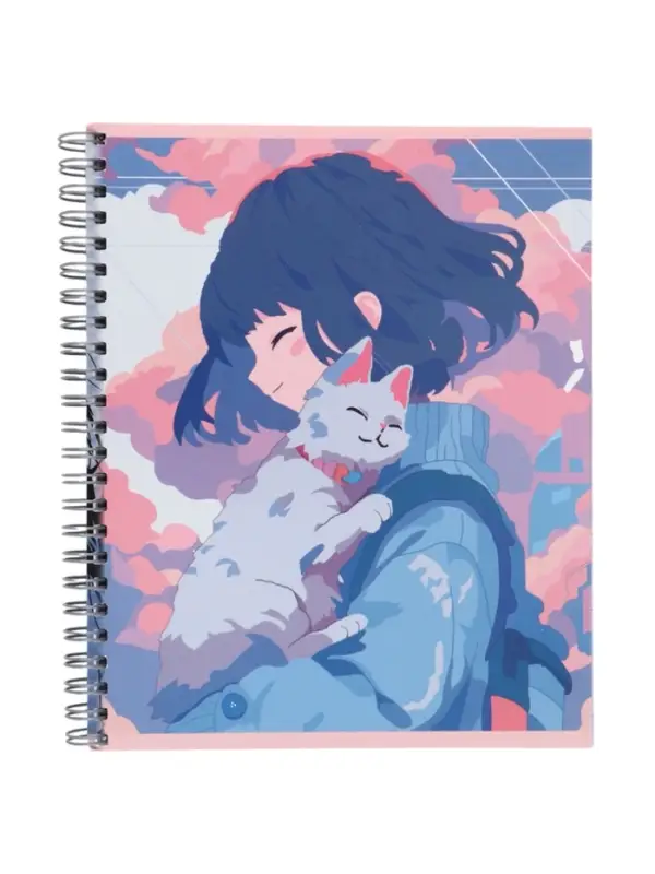 Компл тетр из 3шт 96л кл на гребне Аниме Девочка с котом, обл мел карт, офсет (10296906) Компл тетр из 3шт 96л кл на гребне Аниме Девочка с котом, обл мел карт, офсет (10296906)