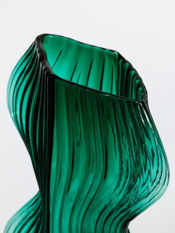 Ваза стекло настольная "Мэнди" 28,5х17 см, зелёный