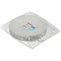 Тарелка одноразовая Комус d 210мм, белая, ПП, 50шт/уп