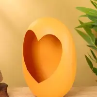 Подсвечник в форме сердца текстурный «Песок», 16.5×8.5×22 +/- 1 см