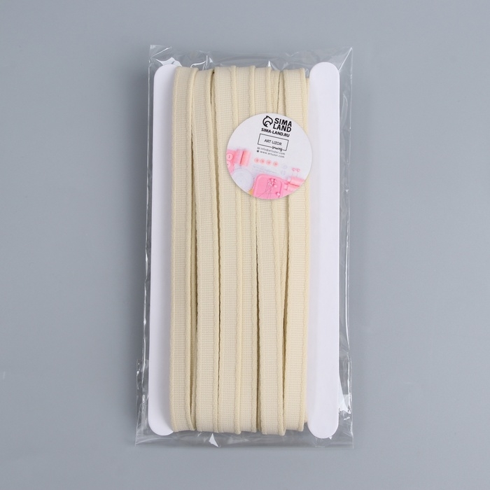 Лента тоннельная, бесшовная, 10 мм, 10 ± 0,5 м, цвет бежевый Лента тоннельная, бесшовная, 10 мм, 10 ± 0,5 м, цвет бежевый