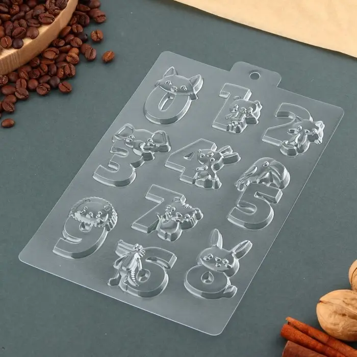 Форма для шоколада «Учим цифры», 21×14 см