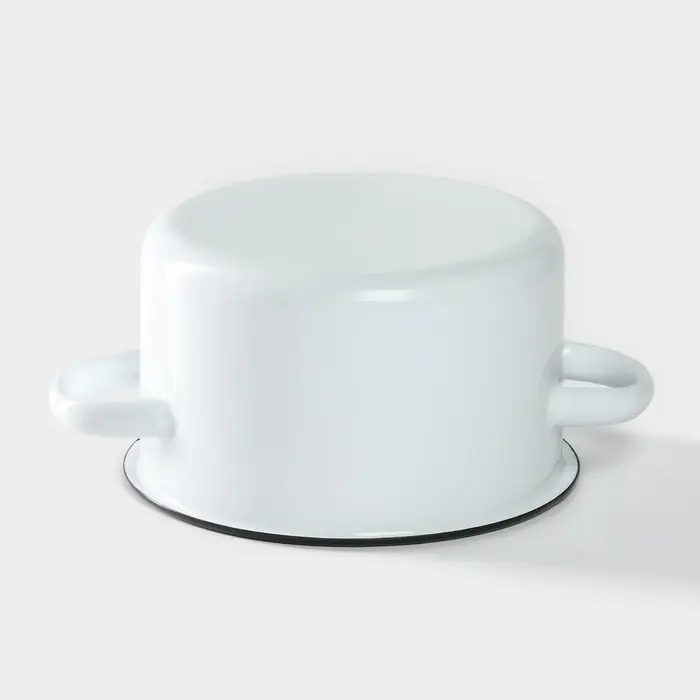 Кастрюля эмалированная, 1.5 л, d=15 см, цилиндрическая, цвет МИКС