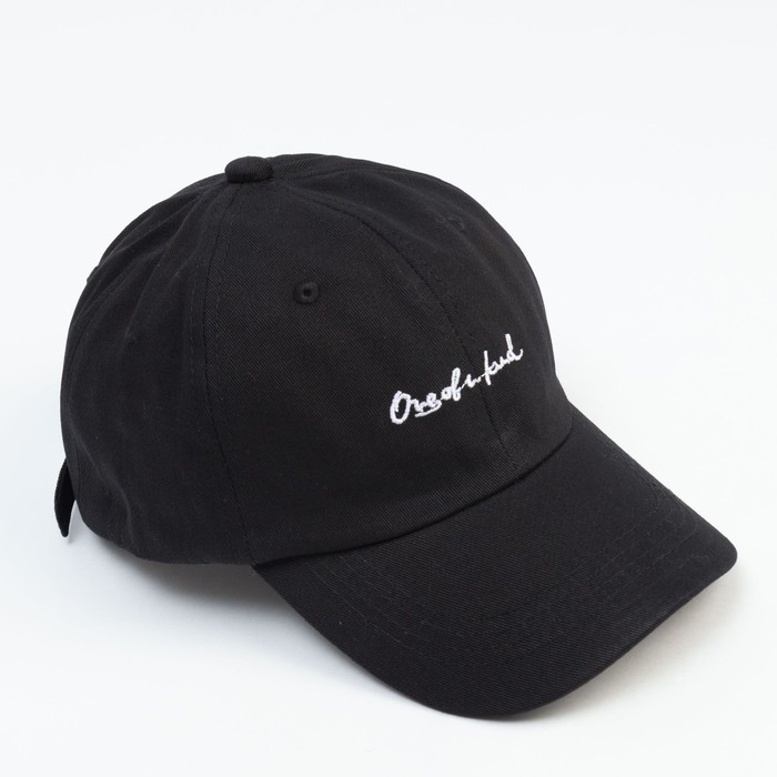 Бейсболка с надписями MINAKU цвет чёрный, р-р 58 Бейсболка с надписями MINAKU цвет чёрный, р-р 58