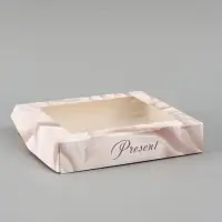 Коробка подарочная складная &laquo;Подарок&raquo;, 20&times;20&times;4 см, с окном