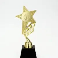 Кубок, наградная фигура &laquo;Звезда&raquo;, подставка пластик, золото, 24&times;10.1&times;7.8 см