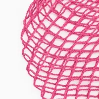 Сумка-авоська хозяйственная, клетка 1.5 см, розовая