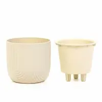 Кашпо со вставкой 1 л d15 см h14 см РАМОНА белый