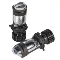 Лампа светодиод. H4 BI-LED LENS, 60Вт, 7000Лм (3500Лм x 2), 6500К, 12/24В, кмпл. 2 шт.