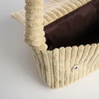 Сумка молодёжная на магните, 25.5&times;4.5&times;18.5 см, бежевая