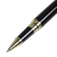 Ручка подарочная Calligrata, шариковая, в футляре кожзам, корпус чёрный с золотым