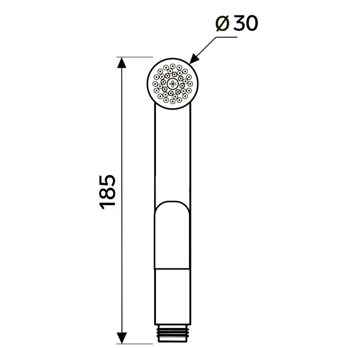 Лейка для гигиенического душа ZEIN Z417, пластик, с кронштейном, 1 режим, хром Лейка для гигиенического душа ZEIN Z417, пластик, с кронштейном, 1 режим, хром