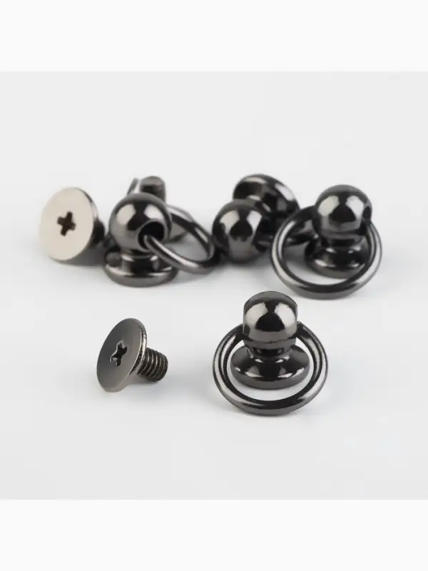 Кобурный винт d=6/8&times;9 мм, с кольцом d=10 мм, 4 шт., цвет чёрный никель