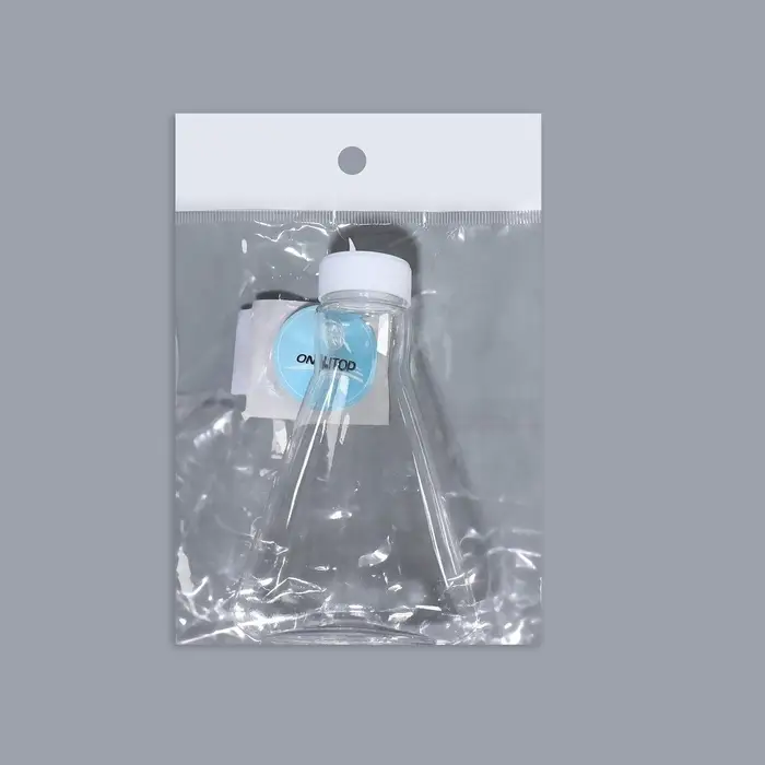 Бутылочка для хранения, 200 мл, цвет прозрачный/белый Бутылочка для хранения, 200 мл, цвет прозрачный/белый