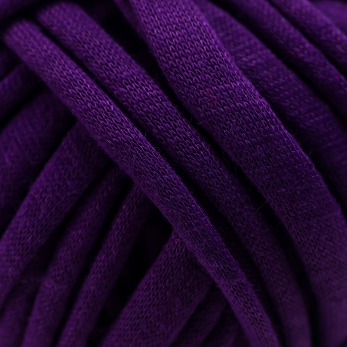 Пряжа трикотажная 100% хлопок Пряжа трикотажная 100% хлопок "Лентино mini" 100 гр 40 м цвет 27 ежевика