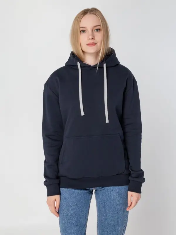 Толстовка с капюшоном Unit Kirenga Heavy темно-синяя, размер XS Толстовка с капюшоном Unit Kirenga Heavy темно-синяя, размер XS