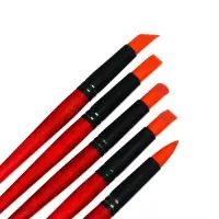 Набор кистей для рисования, 5 штук, круглые, латекс, большие, МИКС