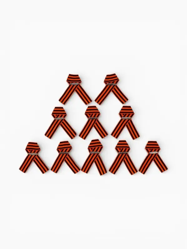 Значок на 9 мая с георгиевской лентой &laquo;Голубь мира&raquo;, набор 10 шт.