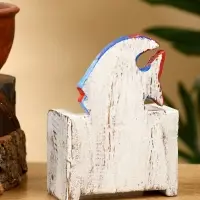 Календарь настольный «Рыбка», 7×4×10 см, дерево, сине-белый