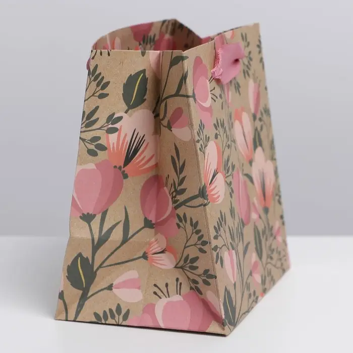 Пакет подарочный крафтовый квадратный, упаковка, «Perfect», 14 х 14 х 9 см