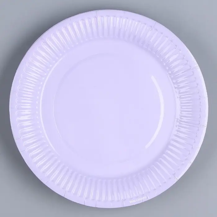 Тарелка одноразовая бумажная «Лаванда», однотонная