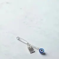 Булавка-оберег &laquo;Удачи на дороге&raquo;, 6 см, синяя в серебре