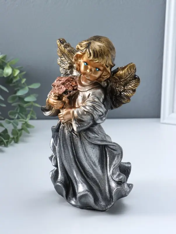 Фигура "Ангел в платье" бронза 25х15х15 см