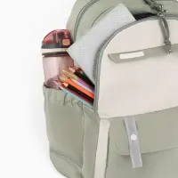 Рюкзак 31*14*44 см, 2 отд. 3 н/карм+пенал, Комби олив/бел