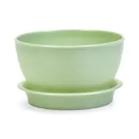 Горшок для цветов с поддоном 0,5 л d12,5см h7 см "Фиалочка" зеленый перламутр Горшок для цветов с поддоном 0,5 л d12,5см h7 см "Фиалочка" зеленый перламутр