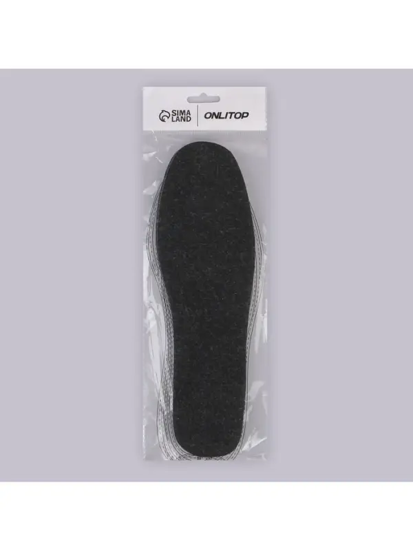 Стельки для обуви, универсальные, р-р RU до 44 (р-р Пр-ля до 46), 28 см, пара, чёрные