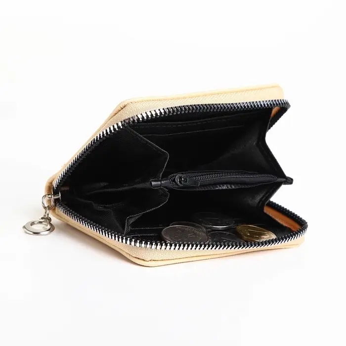 Кошелёк на молнии &laquo;Фея осени&raquo;, отдел для карт, для монет, бежевый