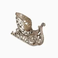 Ёлочная игрушка &laquo;Зимнее волшебство. Сияющая глазурь - сани&raquo;, 11&times;6.5 см, золото