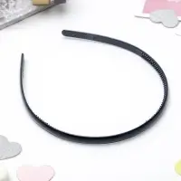 Ободок для волос «Классика», 0.8 см, чёрный