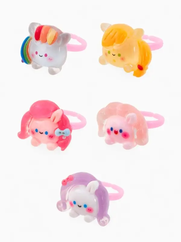 Кольцо «Выбражулька» зайчик, форма МИКС, цветное, безразмерное