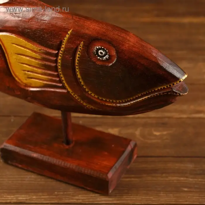 Сувенир на подставке «Рыба», 30×8×22 см, дерево