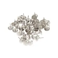 Гвозди ТУНДРА, декоративные, обивочные, фактурные, 11&times;16 мм, хром, 100 шт.