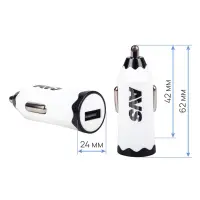 Автомобильное ЗУ AVS UC-311, 1 USB, 1.2 А, 6 Вт, белый (A78019S)
