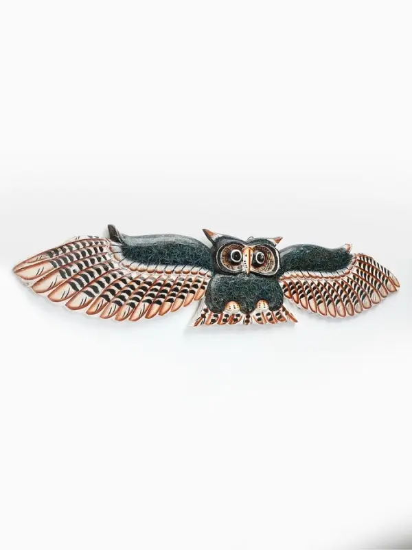 Панно &laquo;Парящая сова&raquo;, 100&times;1.5&times;20 см, дерево