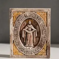 Икона с подвесом "Покров Пресвятой Богородицы" размер 12х10х3 см, гипс, роспись