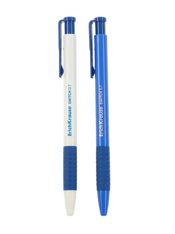 Ручка шариковая автоматическая, ErichKrause Switch Matic&Grip, 0.7 мм, резиновый держатель, синяя Ручка шариковая автоматическая, ErichKrause Switch Matic&Grip, 0.7 мм, резиновый держатель, синяя