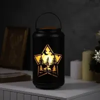 Светодиодная фигура &laquo;Звездная ночь&raquo;, 12.3&times;23 см, 1 LED, от батареек АААх3, свечение тёплое белое