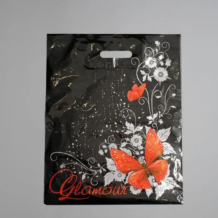 Пакет «Гламур», полиэтиленовый с вырубной ручкой, 60 мкм, 38×47 см