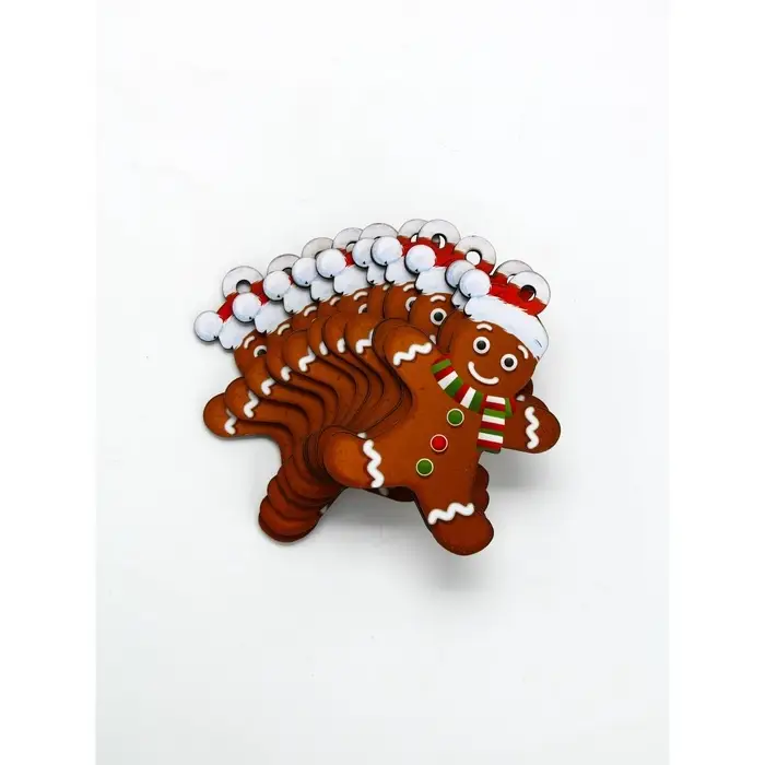 Подвеска новогодняя деревянная &laquo;Печенька&raquo;, набор 10 шт.