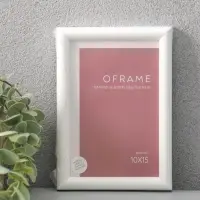 Фоторамка для фото 10х15 см "Oframe", пластик, белый, (пластиковый экран)