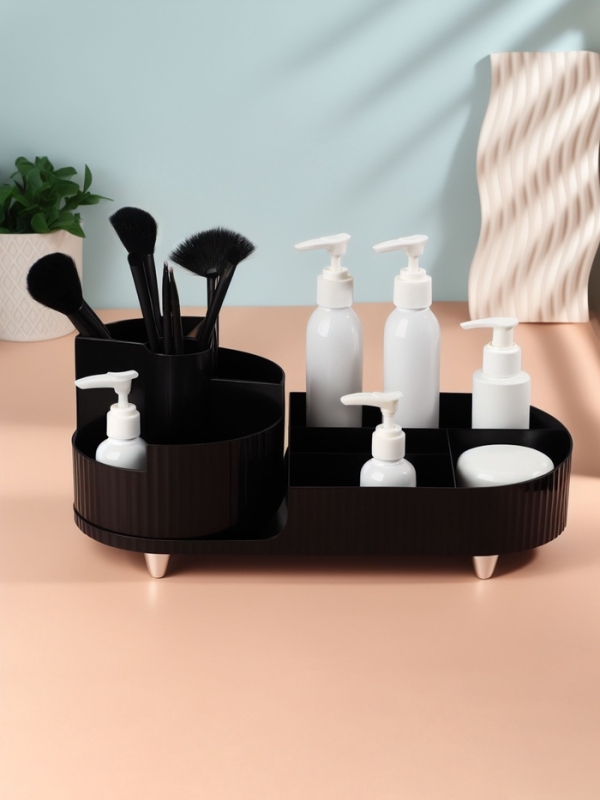 Органайзер 9секц ELIS вращающ 34,5*14,7*14,3см чёрн/серебр к/кор накл QF