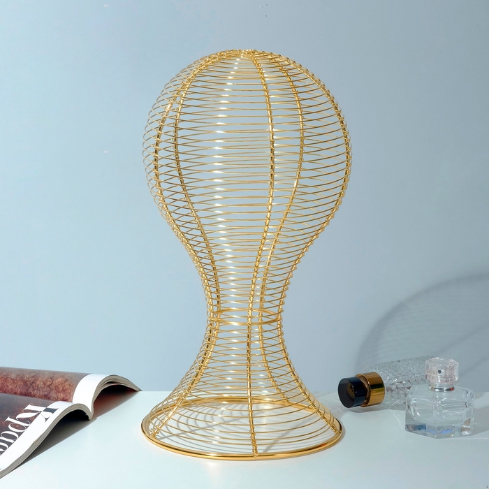 Подставка для шапок анатомическая 19,5×19,5×40 см, цвет золото Подставка для шапок анатомическая 19,5×19,5×40 см, цвет золото