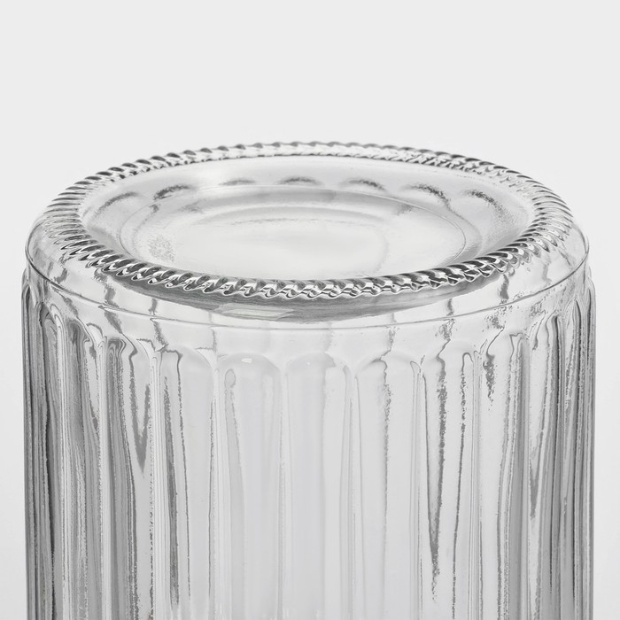 Банка стеклянная для хранения сыпучих продуктов «Чайные беседы», 300 мл, 8×14 см, с керамической крышкой