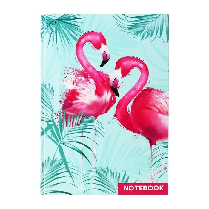 Колледж-тетрадь Calligrata TOP &laquo;Фламинго&raquo; А4, 80 листов, в клетку, в твёрдой обложке 7БЦ, глянцевая ламинация